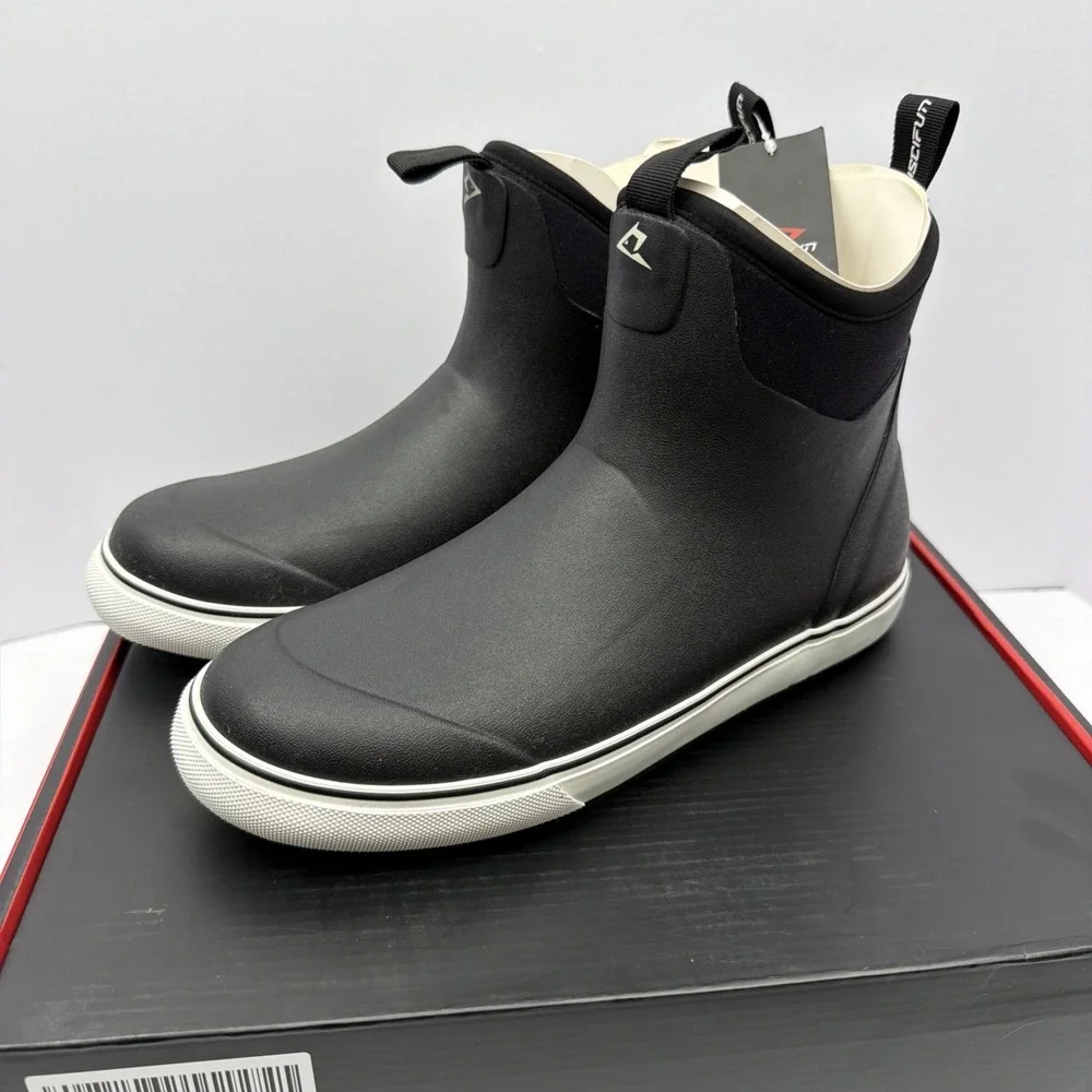 Piscifun Men's Deck Boots Waterproof Rain Boots Outdoor Rubber Fishing  Size 7